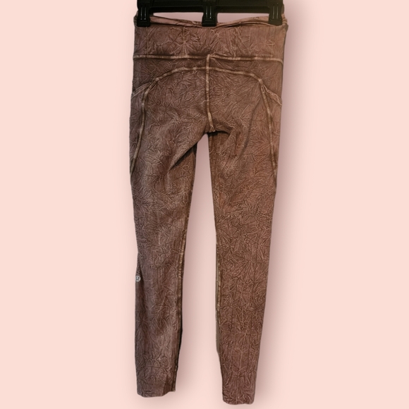 Lululemon Fast And Free Tight II Ice Dye Ice Wash Brown Earth - Picture 2 of 3